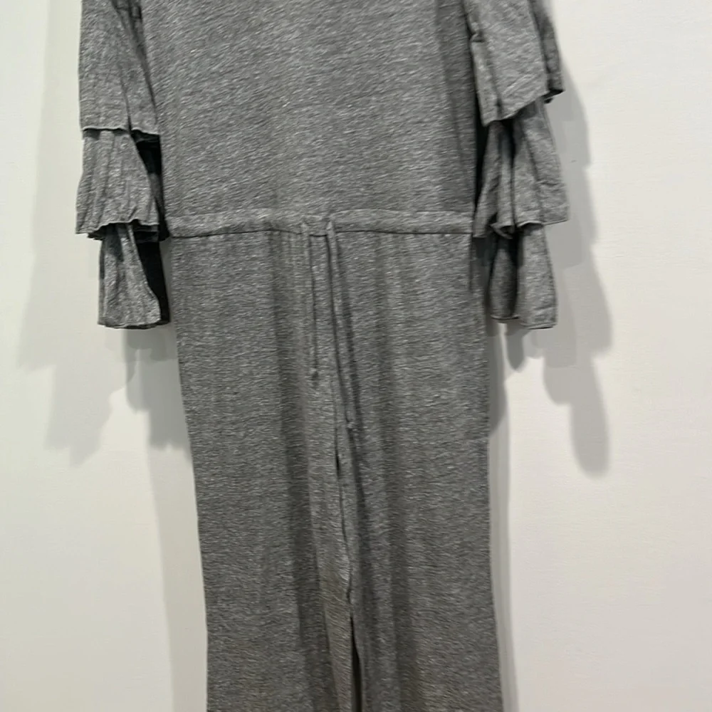 Chaser jumpsuit tier statement sleeve pantsuit grey women’s new w tag size small